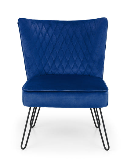 Pair of Valencia Chairs Blue Velvet