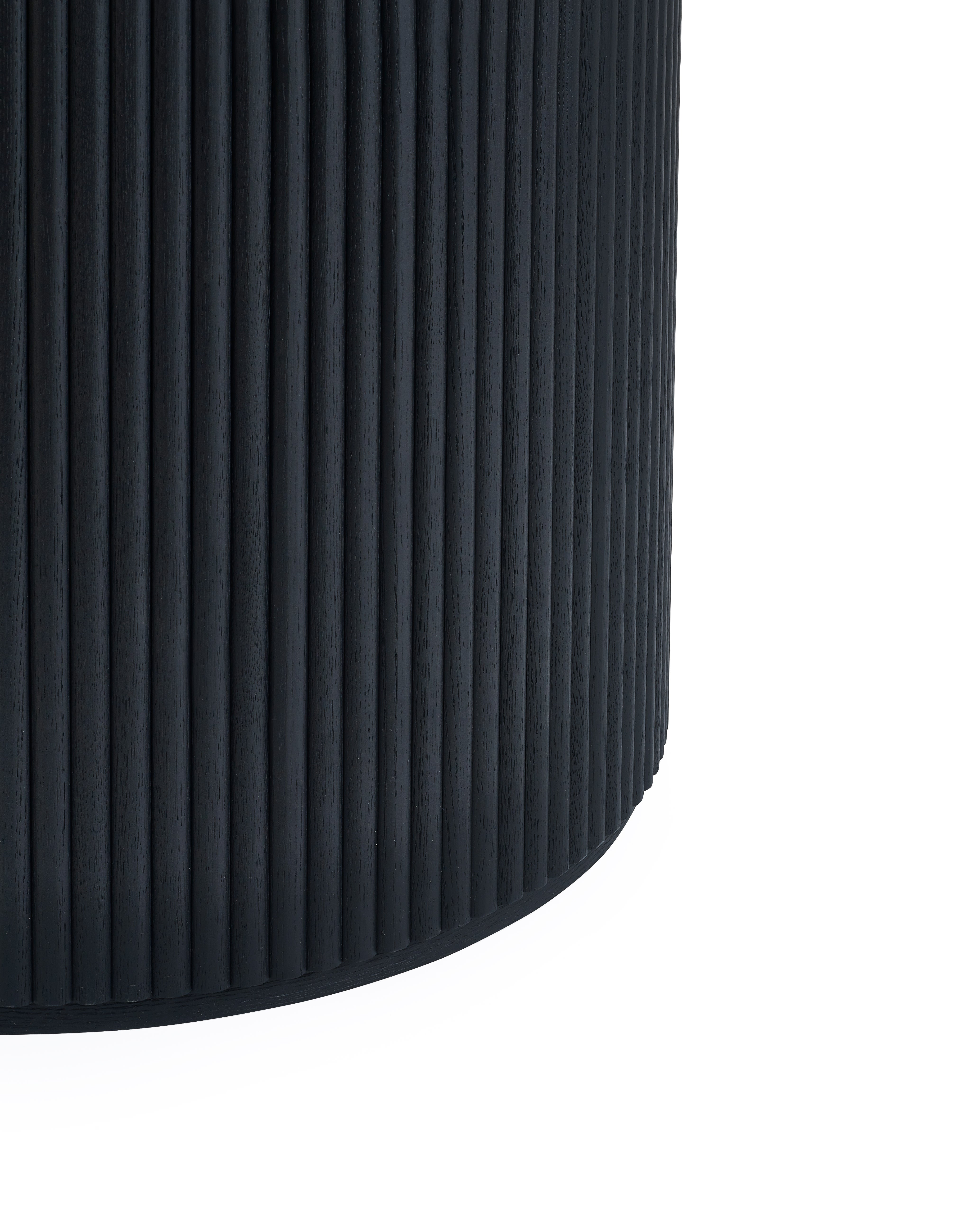 Marino Black Fluted Round Dining Table
