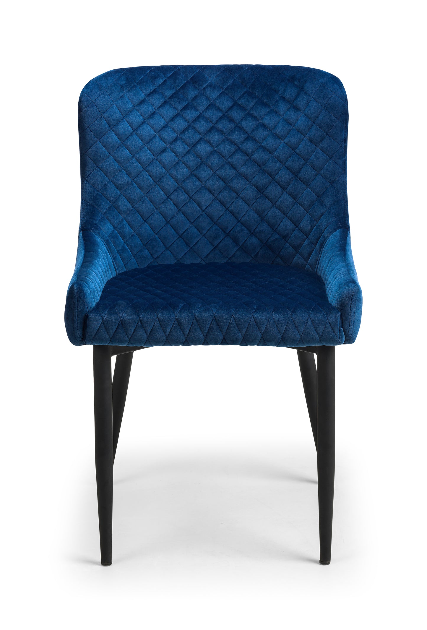 Pair of Madrid Dining Chairs Blue Velvet