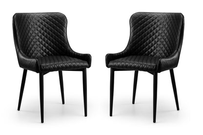 Pair of Madrid Dining Chairs Antique Black