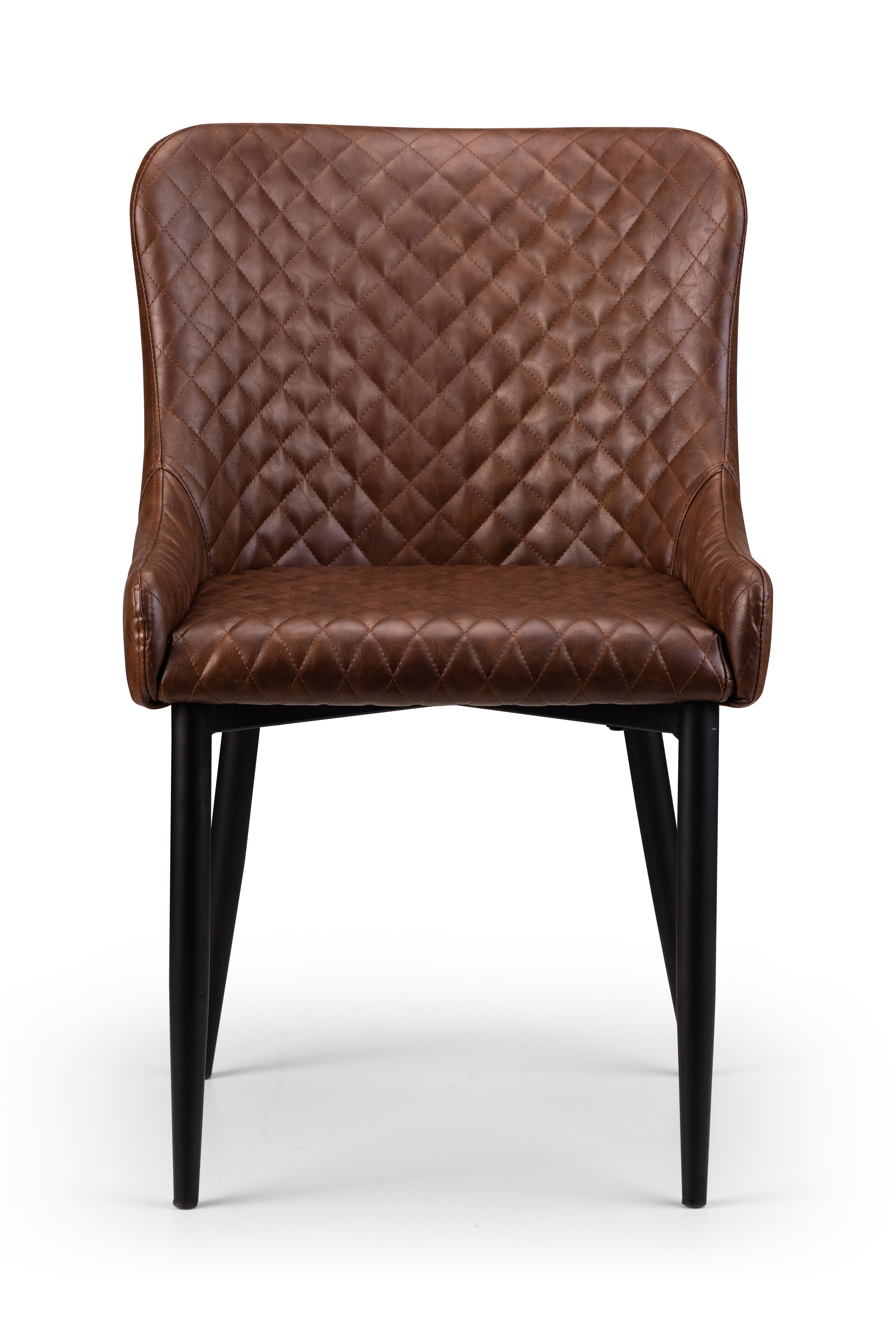 Pair of Luxe Dining Chairs Antique Brown