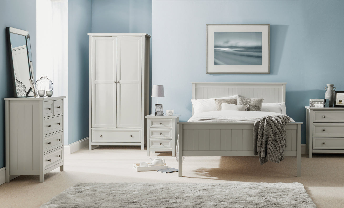 Albany King Size Bed Dove Grey