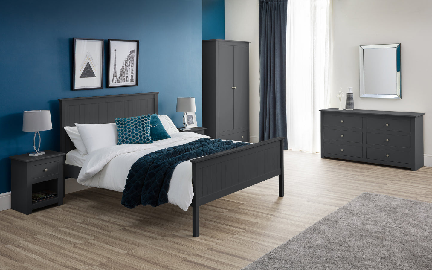 Albany Single Bed Anthracite