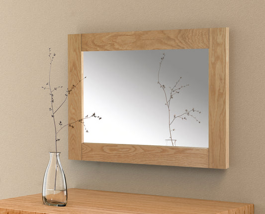 Bourton Waxed Oak Wall Mirror