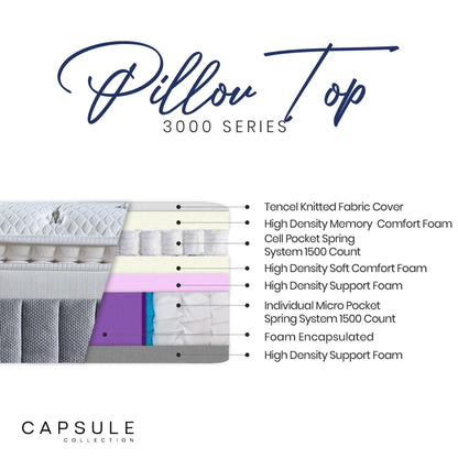 Opulence 3000 Pillow Top 135cm Double Mattress