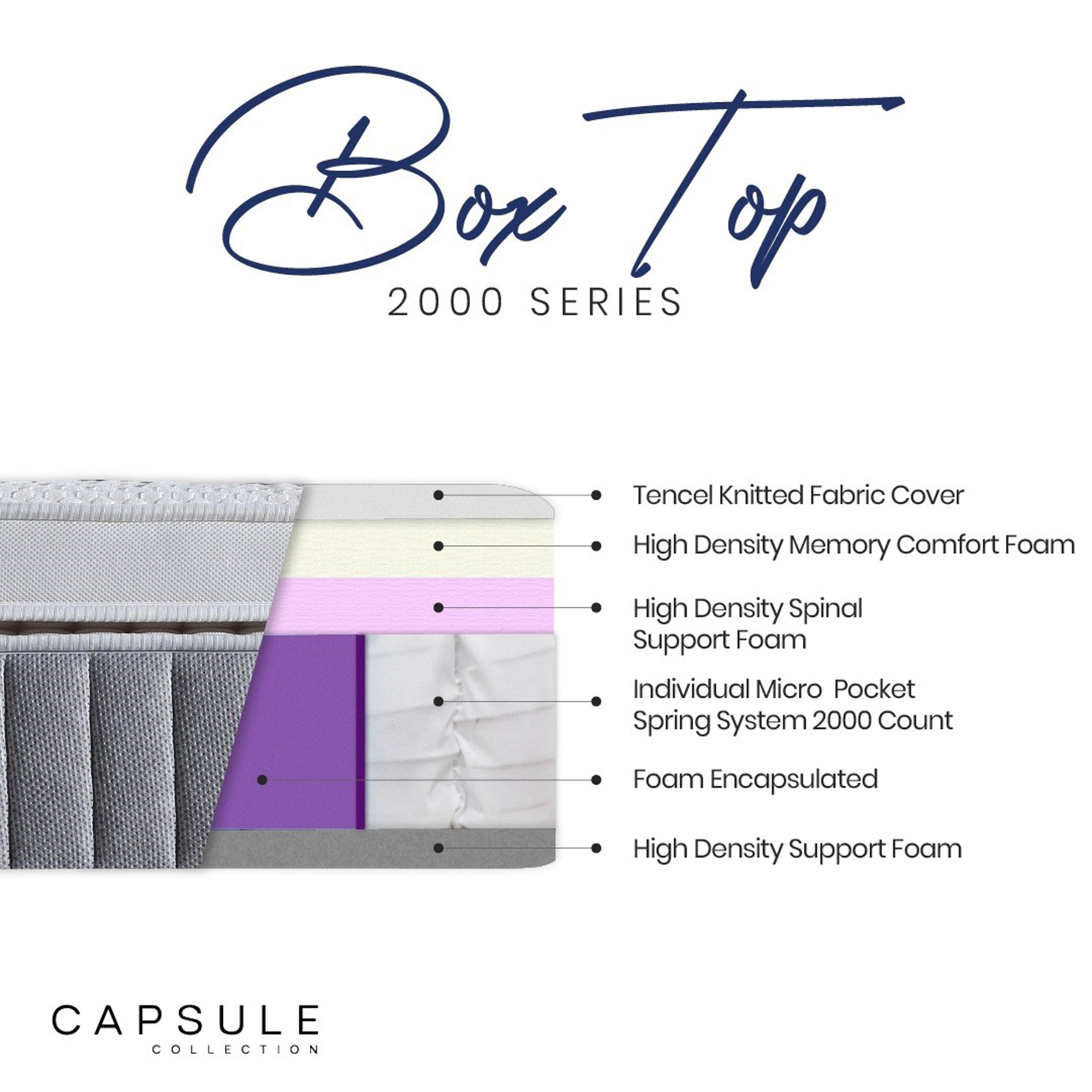 Capsule 2000 Spring Box Top Mattress