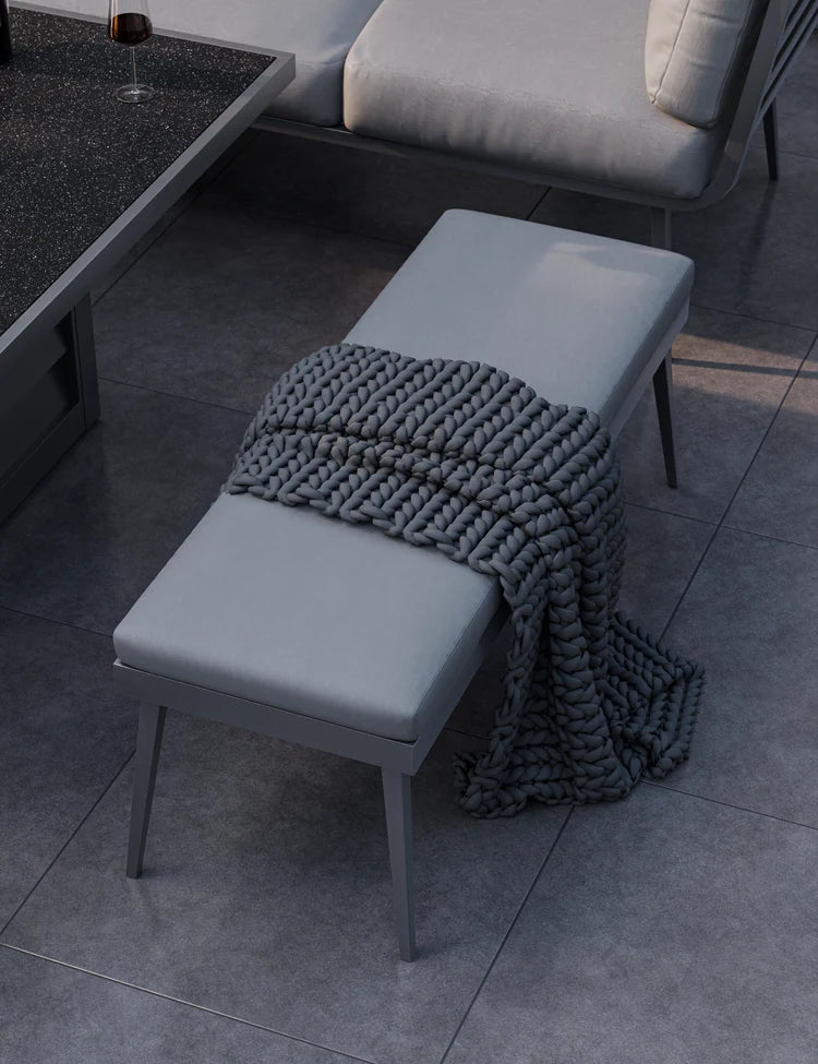 Mayfair Grey Square 10 Seater Firepit Dining set