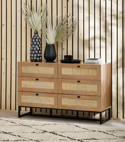 Osaka Wide Chest of Drawers Oak