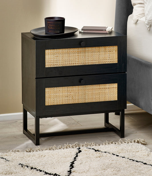 Osaka Bedside Table Black