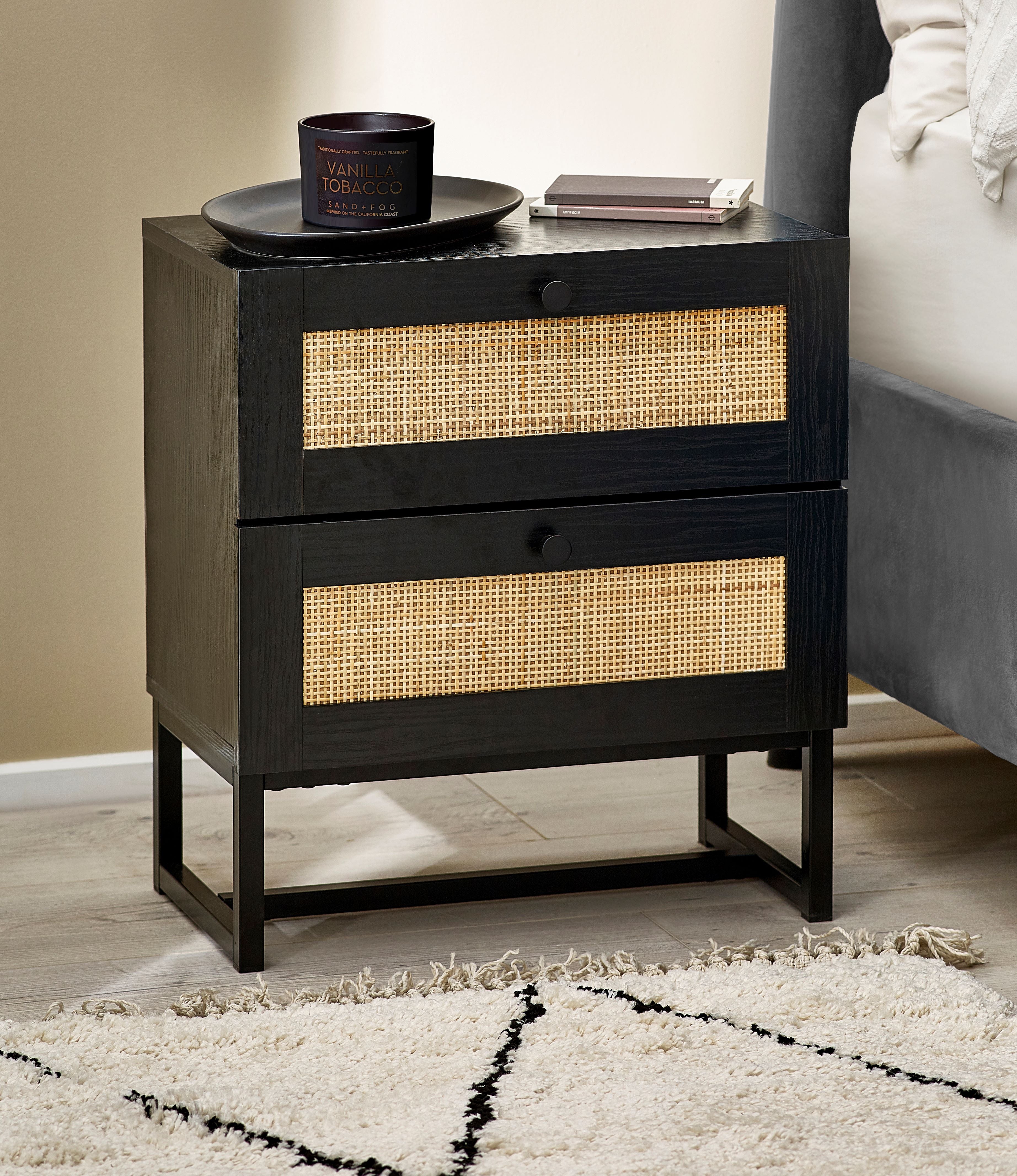 Osaka 2 Drawer Bedside Table