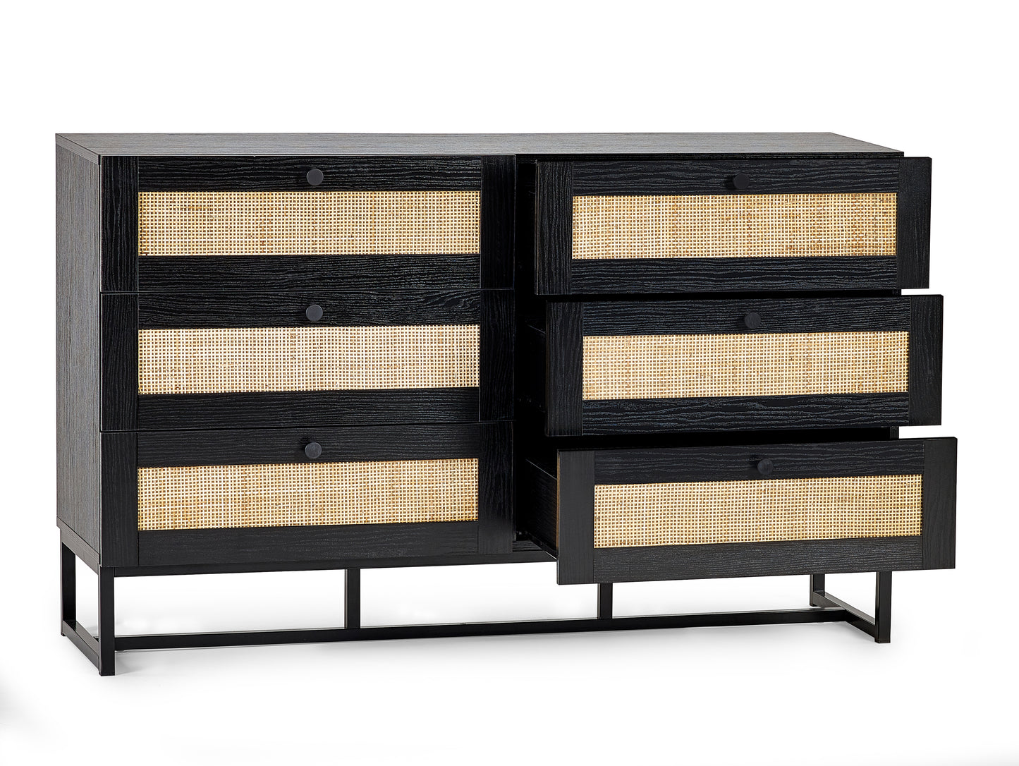 Osaka Wide Chest of Drawers Black