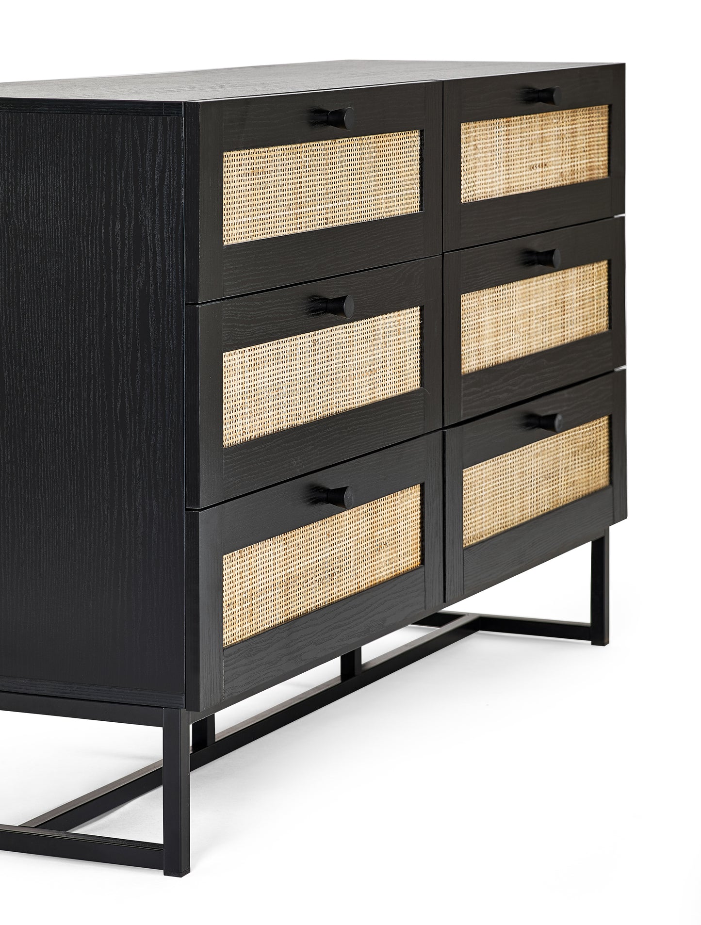 Osaka Wide Chest of Drawers Black