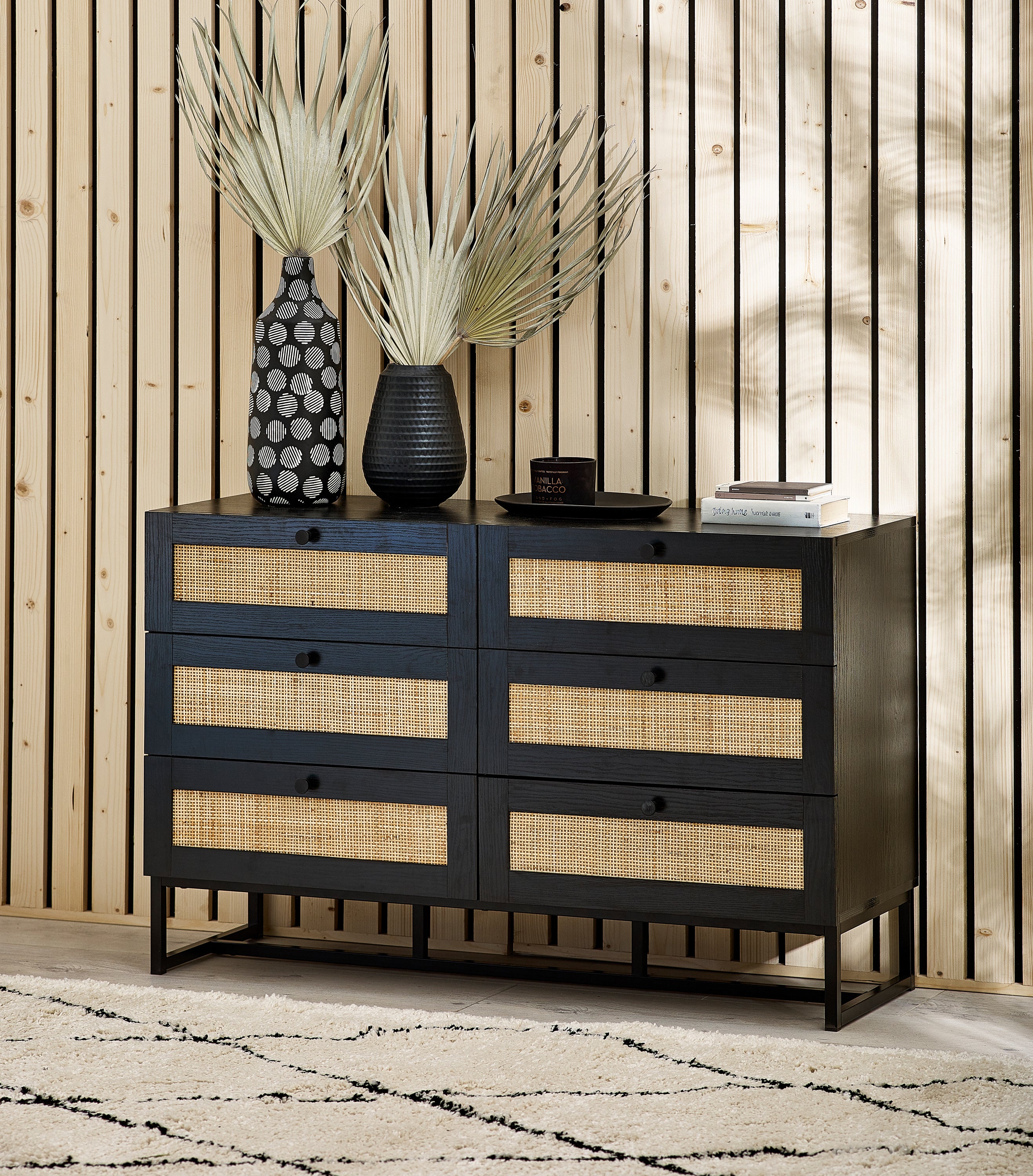 Osaka Wide Chest of 6 Drawers