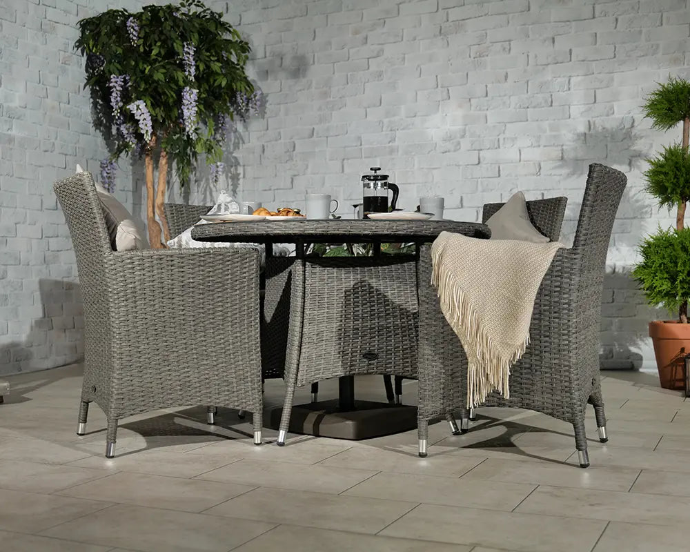 Paris 4 Seater Dining Carver Set