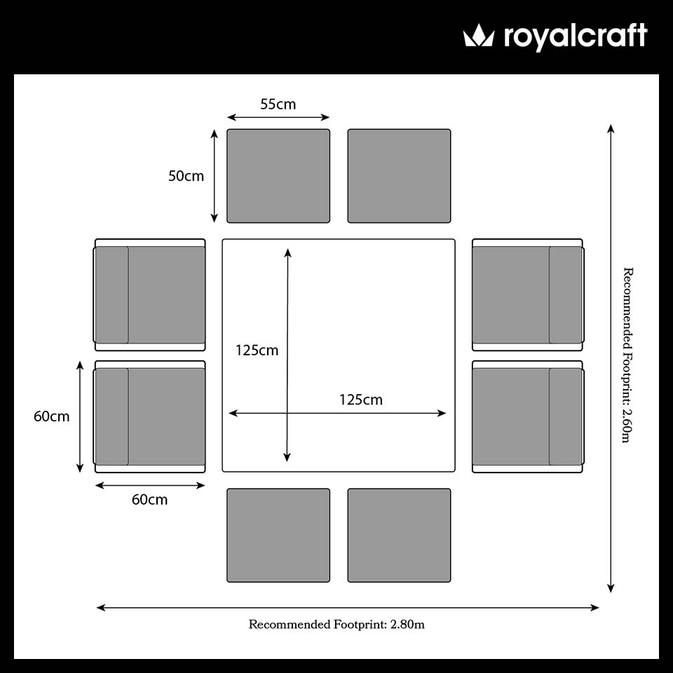 Paris 8 Seater Cube Set