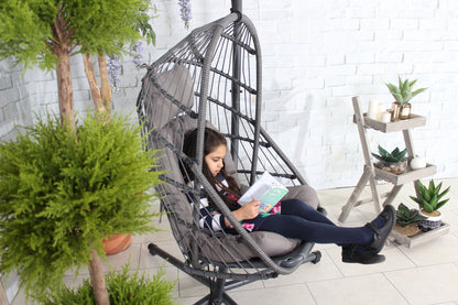 Relaxer Hanging Rattan Pod Chair