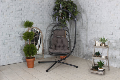 Relaxer Hanging Rattan Pod Chair