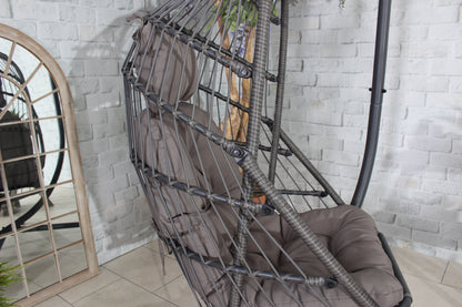 Relaxer Hanging Rattan Pod Chair