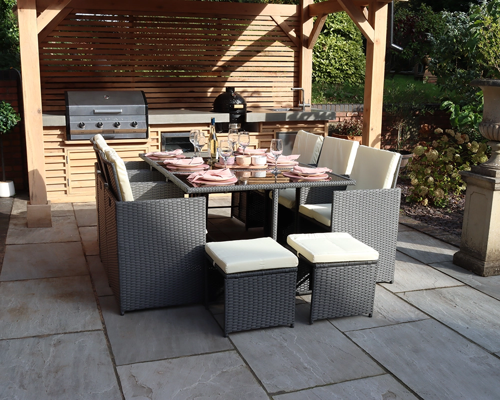 Cannes Grey 10 Seater Cube set