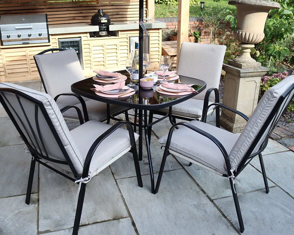 Amalfi Ivory 4 Seater Dining Set