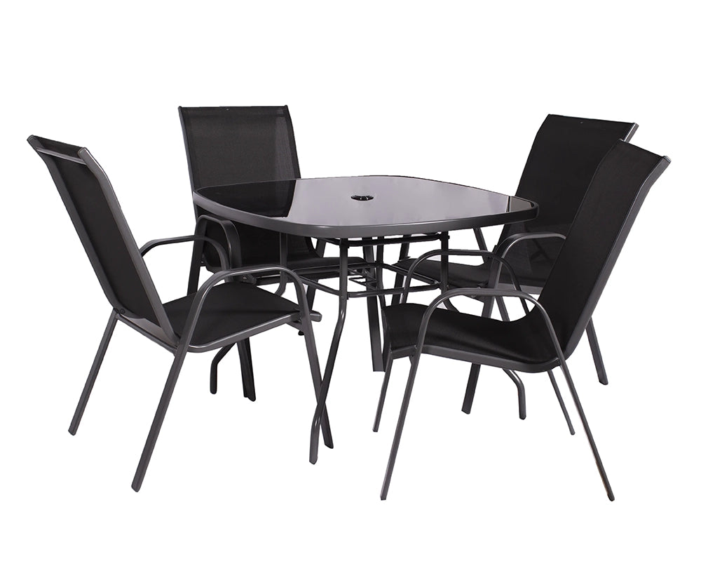 Rio 4 Seater Stacking Dining Set