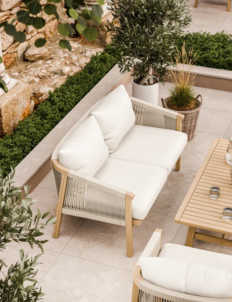 Roma 4 Seater Double Lounge Set with Rectangular Coffee Table