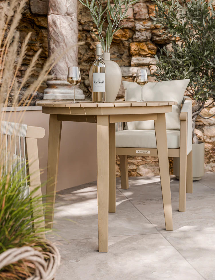 Roma Round Sunray Bistro Table with 2 Roma Dining Chairs