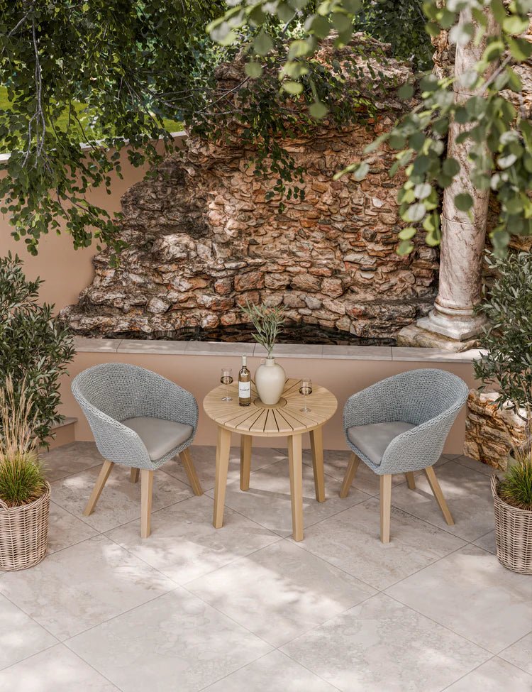 Roma 2 Seater Sunray Bistro Table with Sol Dining Chairs