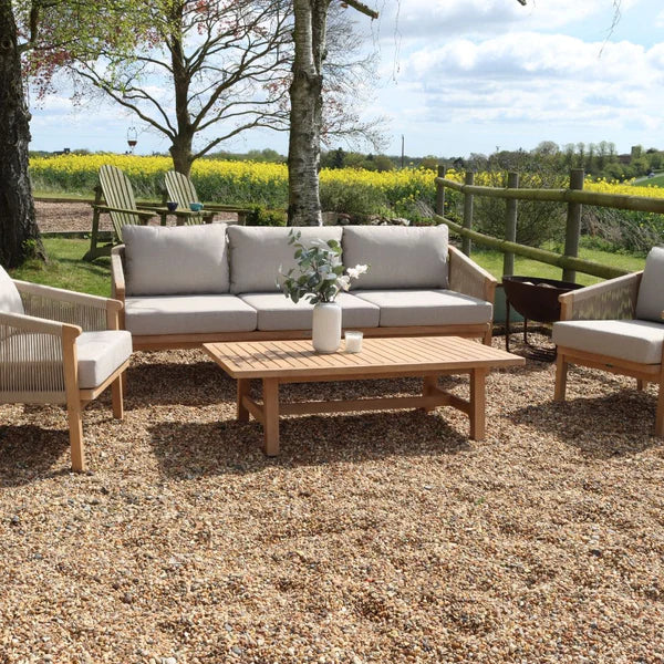 Roma 5 Seater Triple Lounge Set with Rectangular Coffee Table