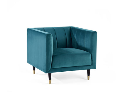 Beziers Chair Teal Velvet