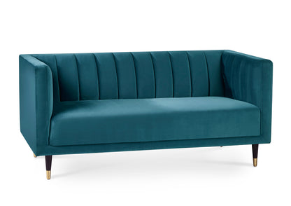 Beziers 2 Seater Sofa Teal Velvet