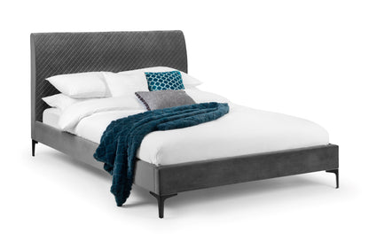 Ashbury Diamond Quilted Velvet Bed