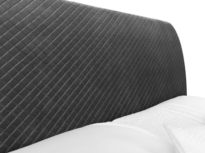 Ashbury Diamond Quilted Velvet Bed