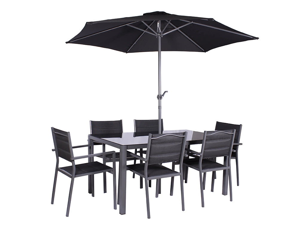 Sorrento 6 Seater Padded Chair Dining Set