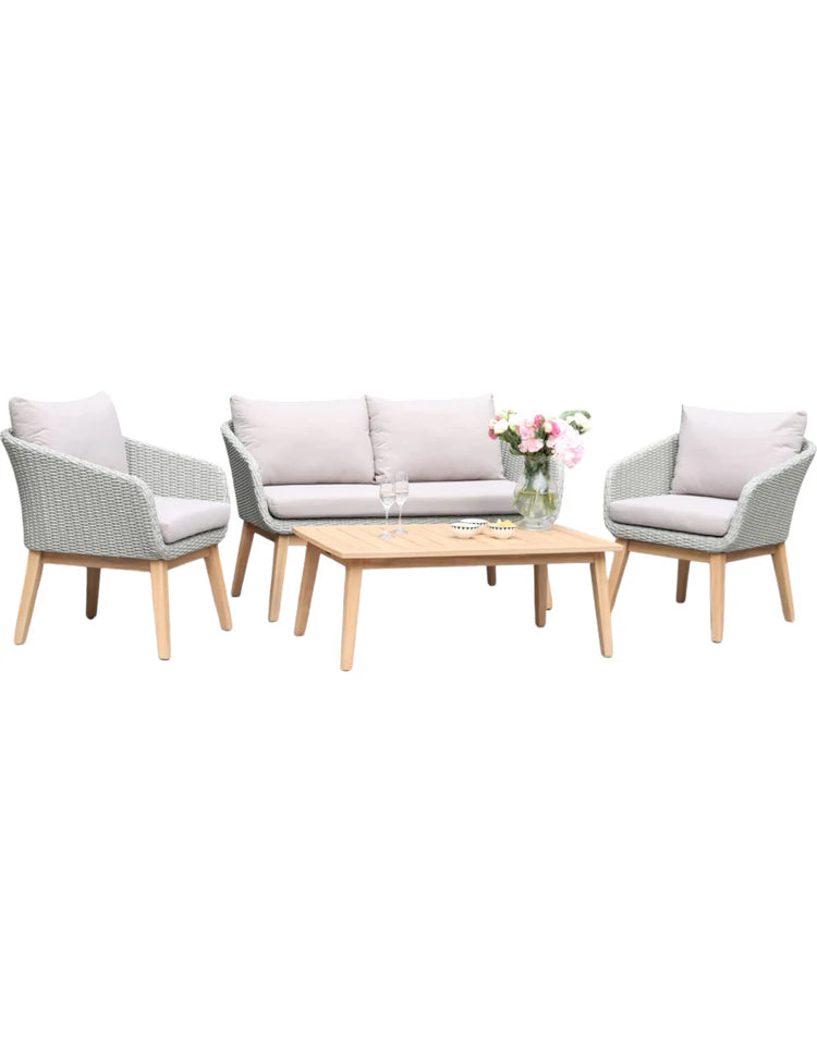 Sol 4 Seater Lounge Set with Rectangular Coffee Table