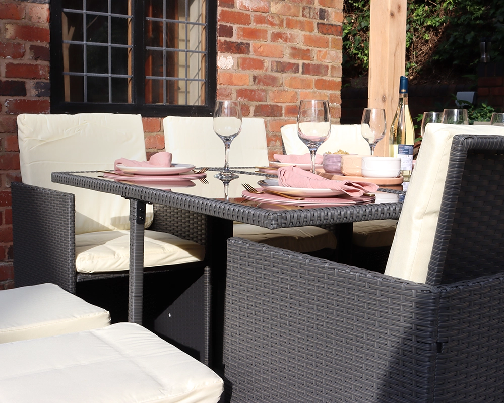 Cannes Grey 10 Seater Cube set