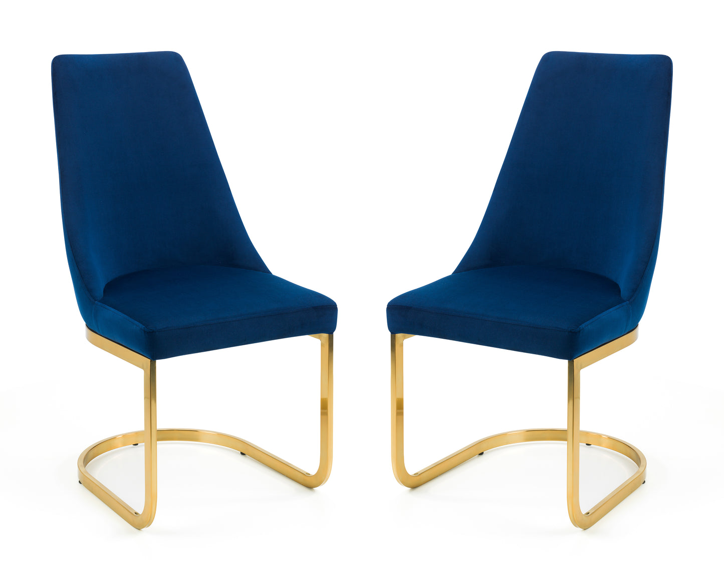 Pair of Vivaldi Dining Chairs Blue Velvet