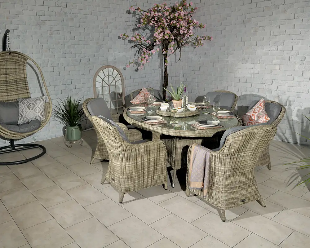 Wentworth 6 Seater Ellipse Imperial Dining Set