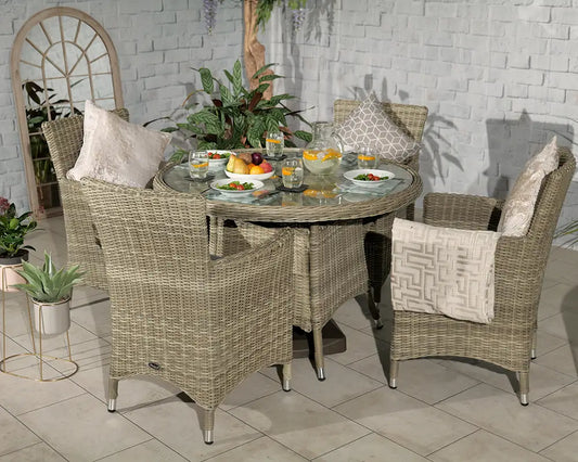 Wentworth 4 Seater Round Dining Set