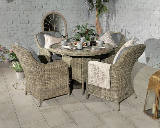 Wentworth 4 Seater Round Imperial Dining Set