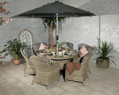 Wentworth 6 Seater Round Imperial Dining Set