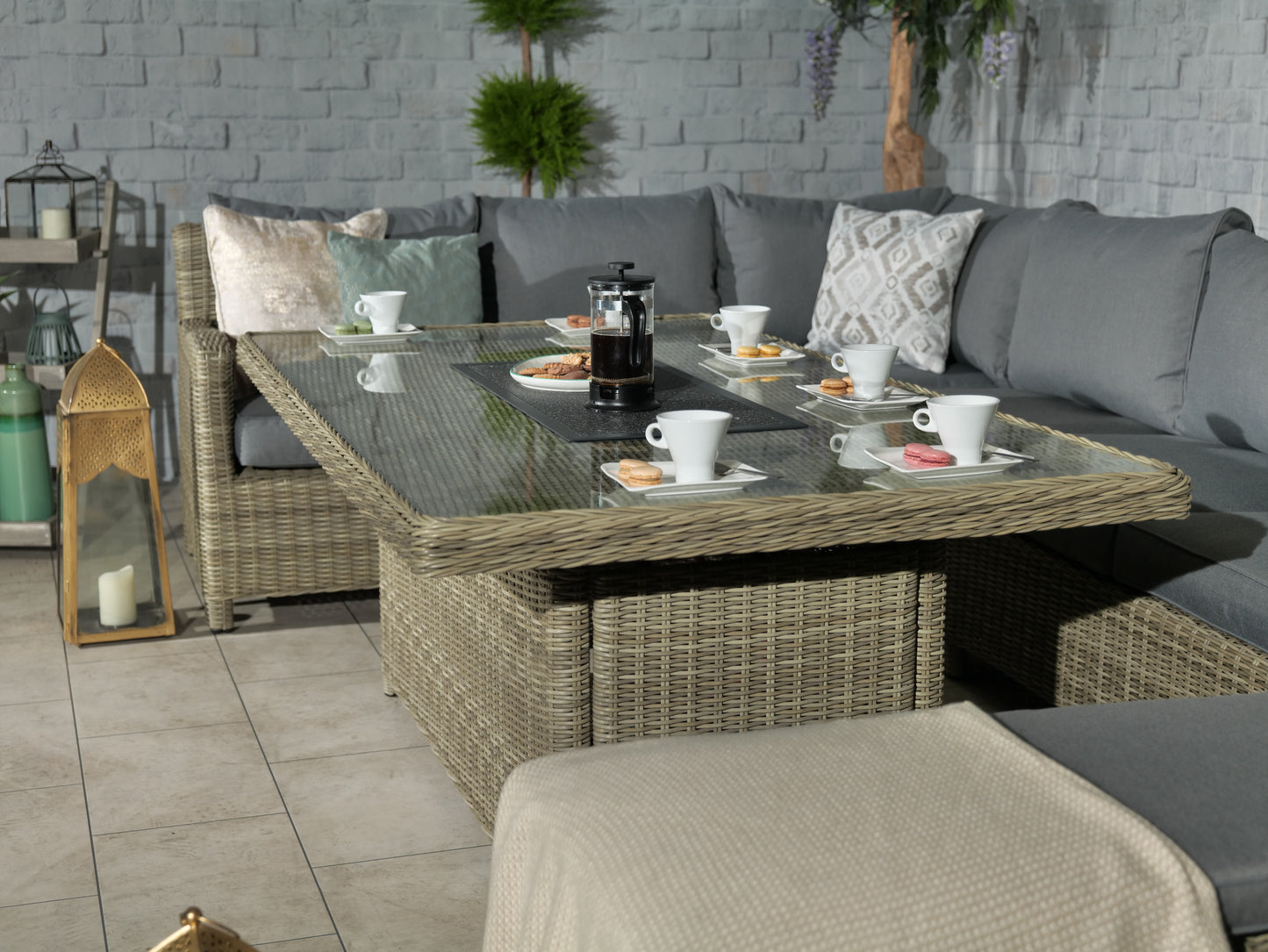 Wentworth Deluxe Rectangular Corner Dining & Lounge Set