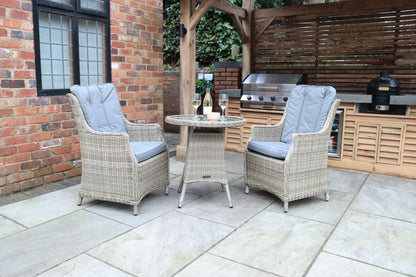 Wentworth 2 Seater Highback Round Bistro Set