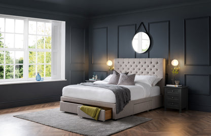 Templeton Deep Button 4 Drawer Bed
