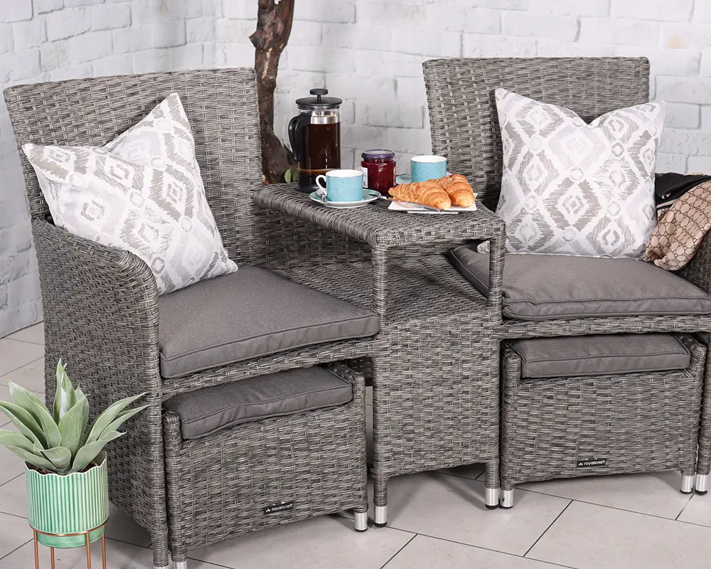 Paris Fixed Companion Set & footstools
