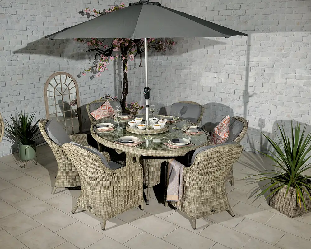 Wentworth 6 Seater Ellipse Imperial Dining Set