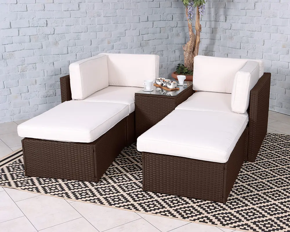Berlin Brown 4 Seater Multi Setting Relaxer Set