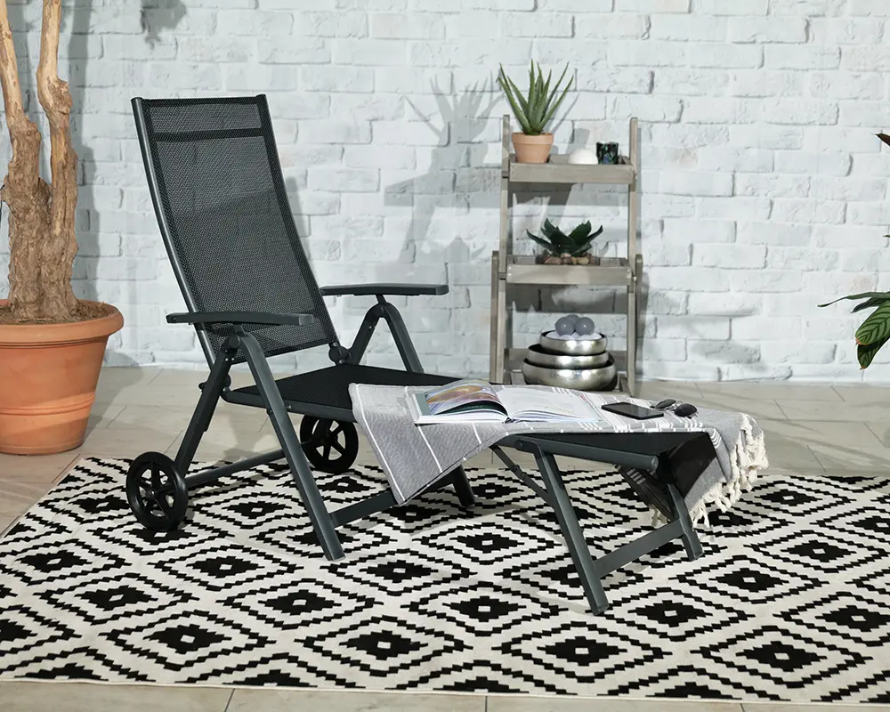 Sorrento Black Sunlounger