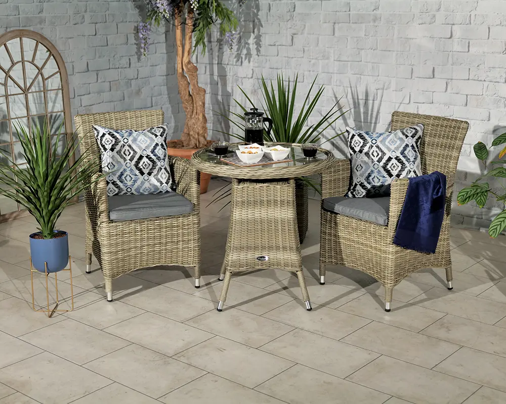 Wentworth Bistro Set with 2 Carver Chairs