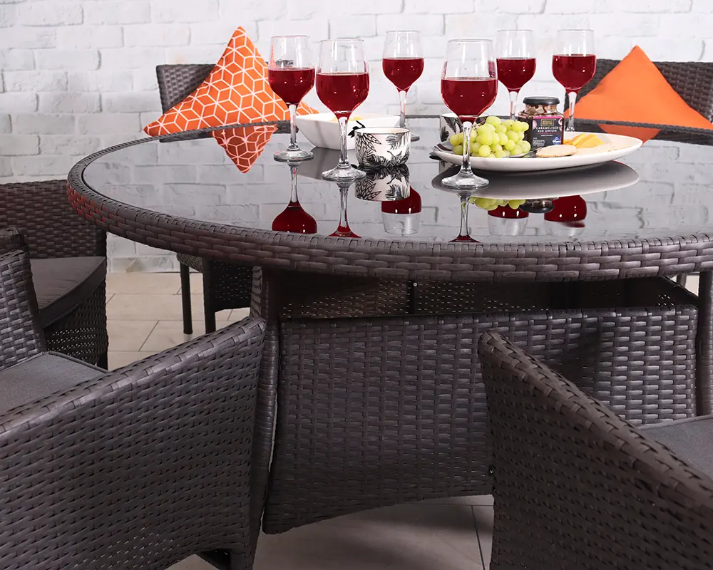 Malaga 6 Seater Round Dining Set
